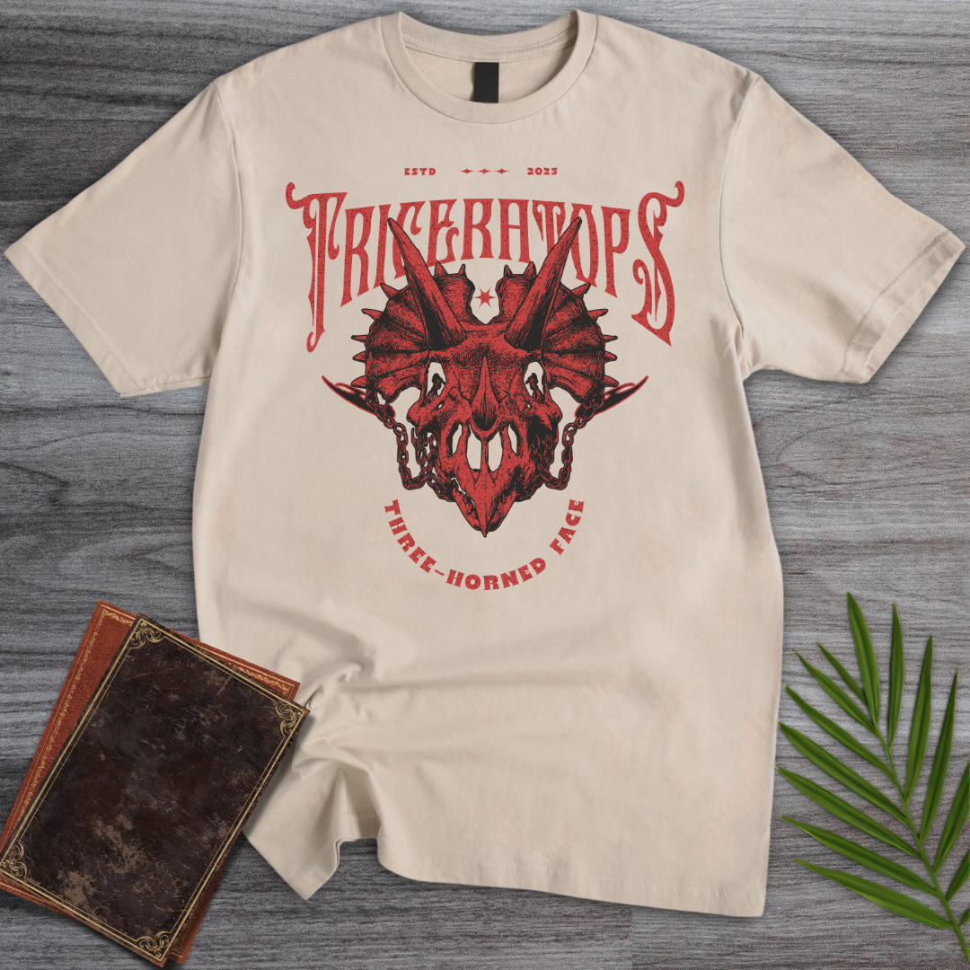 Gothic Three-Horned Face T-Shirt