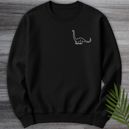 Minimalist Brachiosaurus Line-Art Crewneck