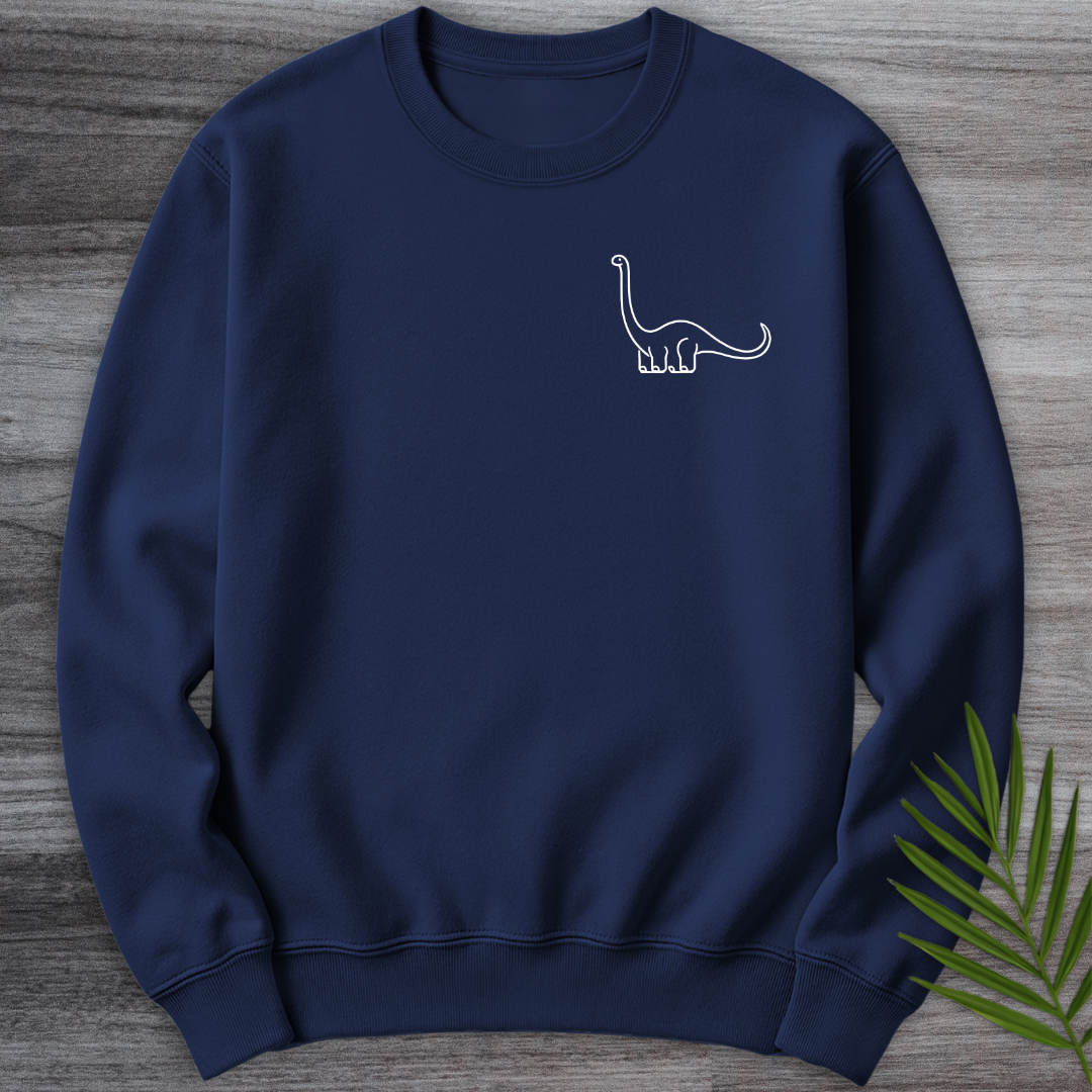 Minimalist Tyrannosaurus Line-Art Crewneck