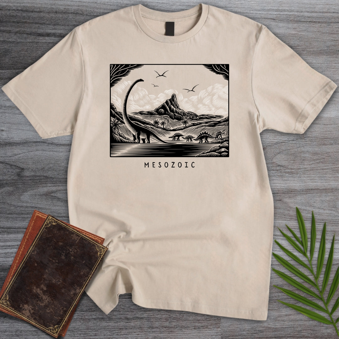 Into the Mesozoic Linocut T-Shirt