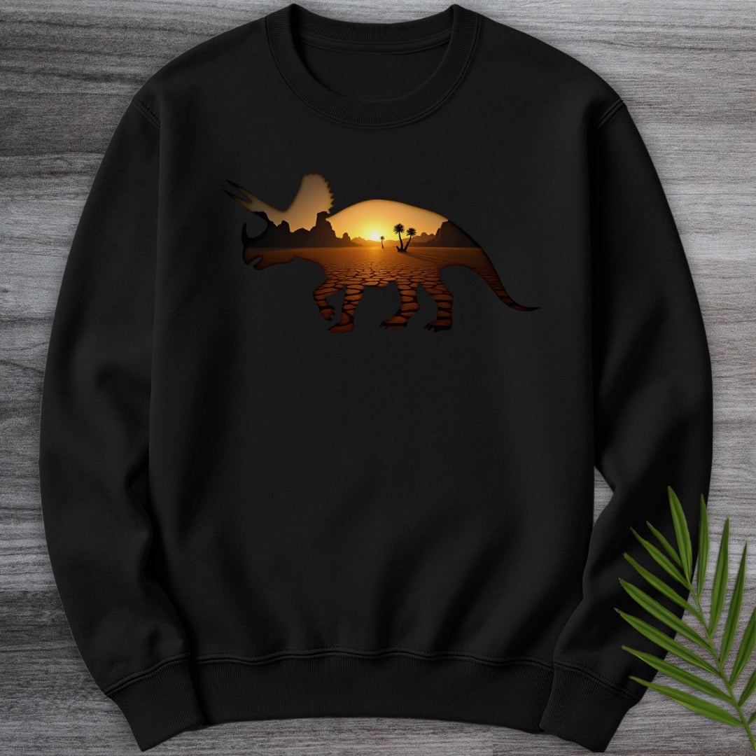 Triceratops Environment Silhouette Crewneck