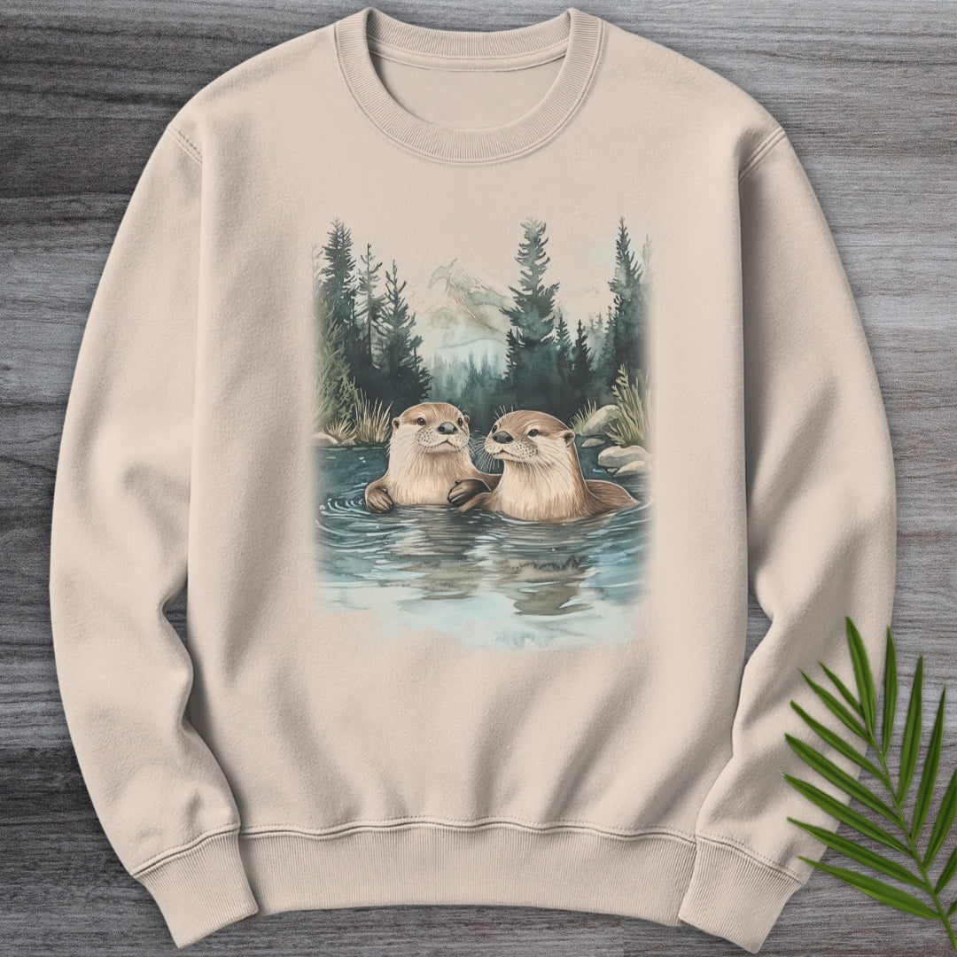 Otters of the Alpine Waters Crewneck