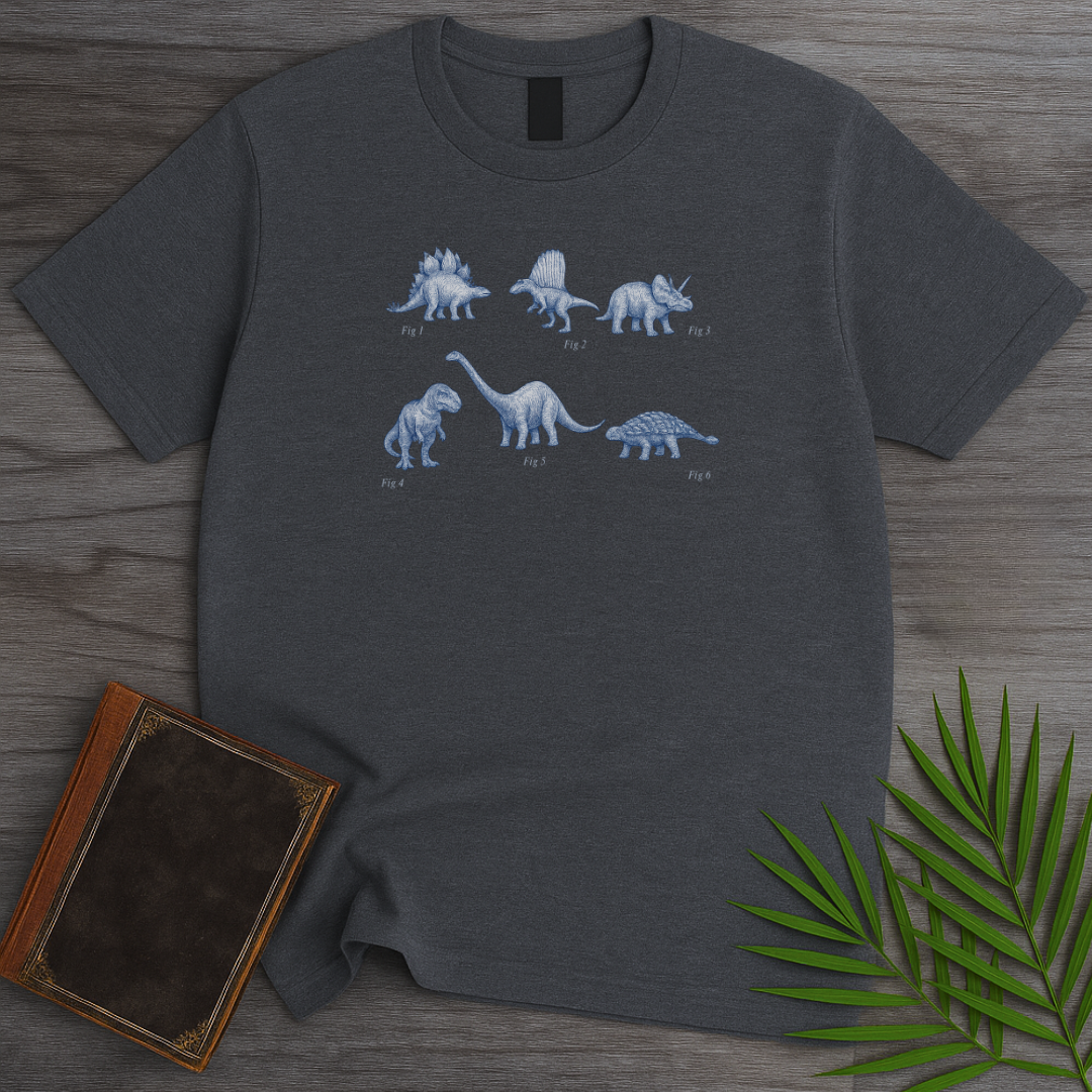 Vintage Scientific Dinosaur Figures T-Shirt