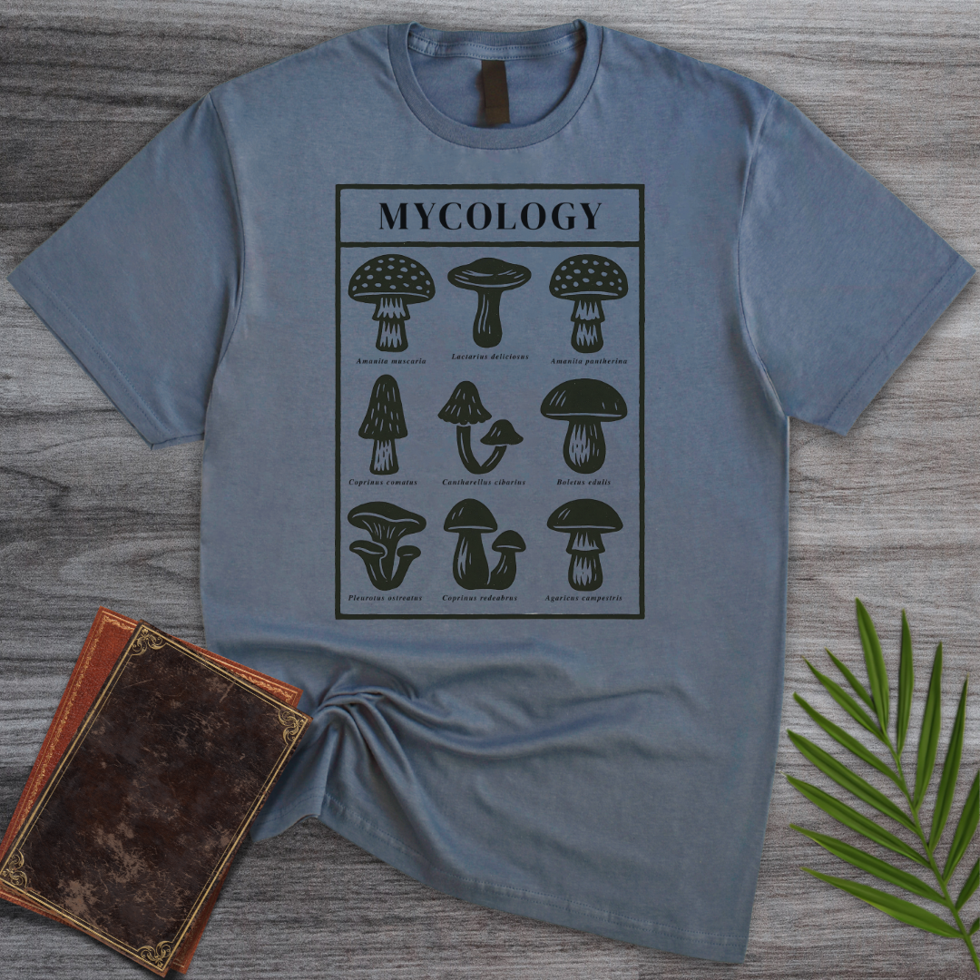 Vintage Mycology Mushroom Species T-Shirt