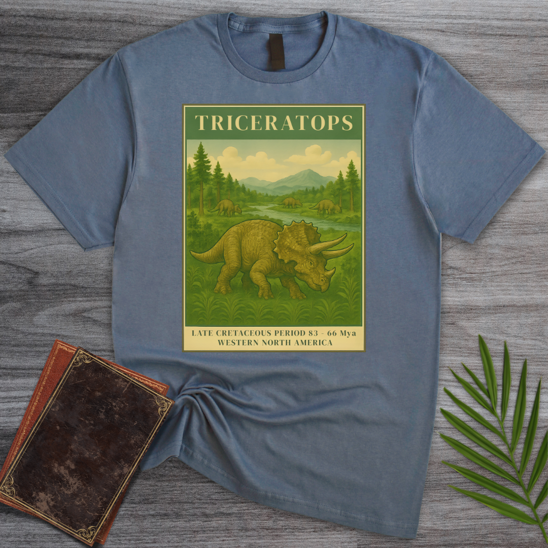 Vintage Late Cretaceous Triceratops T-Shirt
