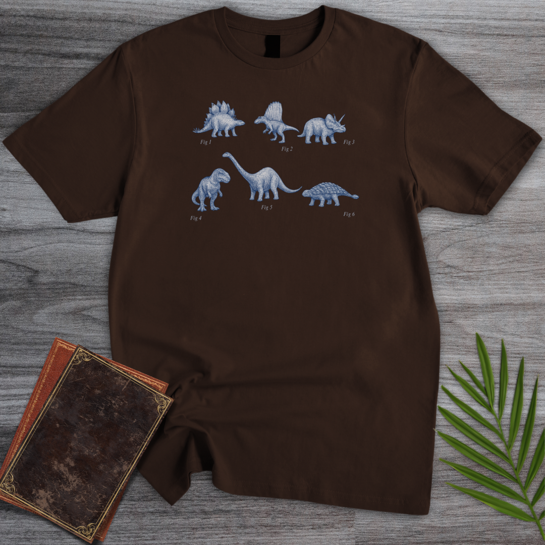 Vintage Scientific Dinosaur Figures T-Shirt