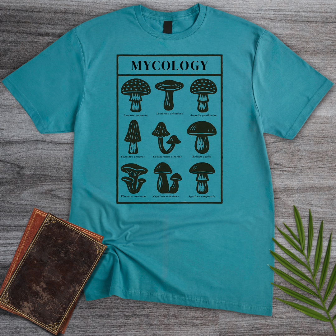 Vintage Mycology Mushroom Species T-Shirt