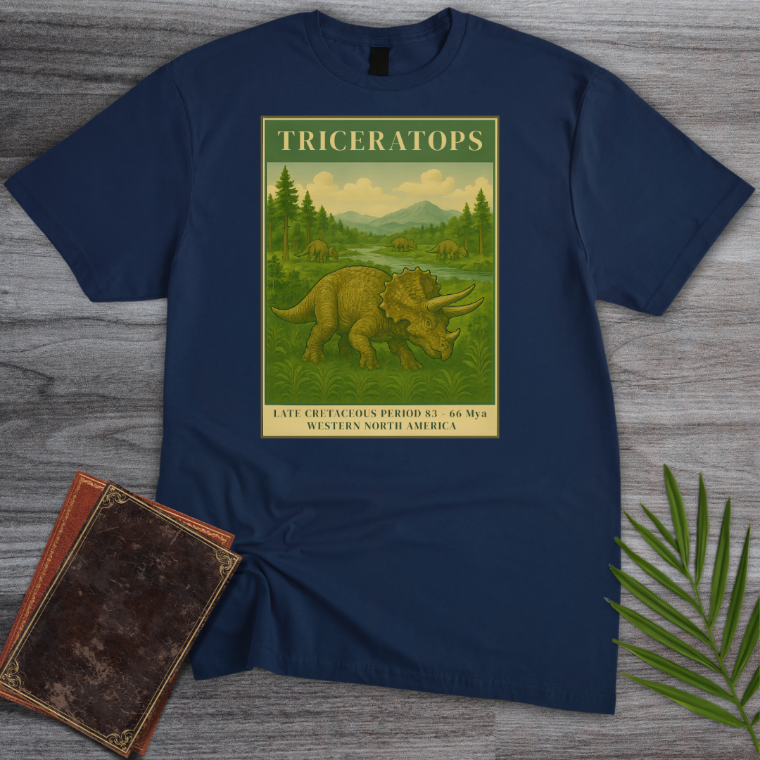 Vintage Late Cretaceous Triceratops T-Shirt