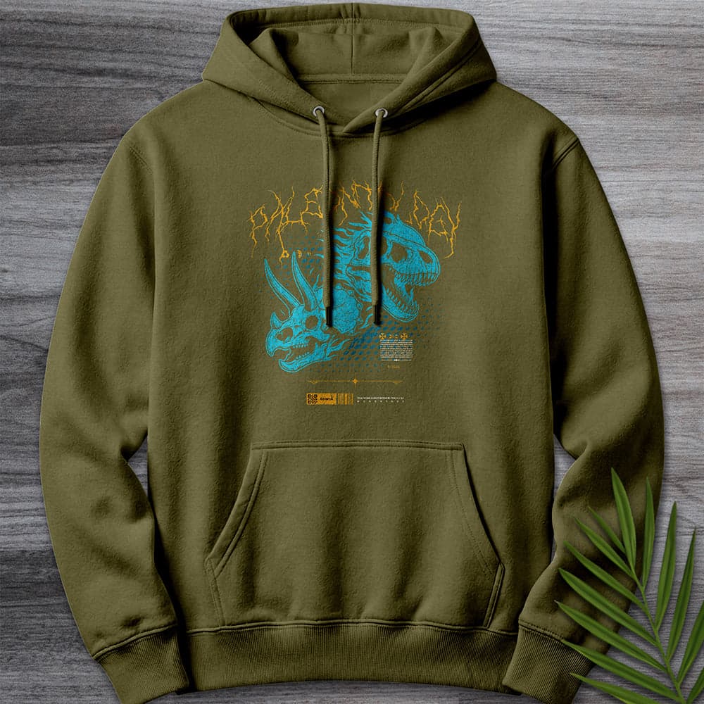 Hoodie M / Army Green Hellfire Streetwear Paleontology Premium Hoodie