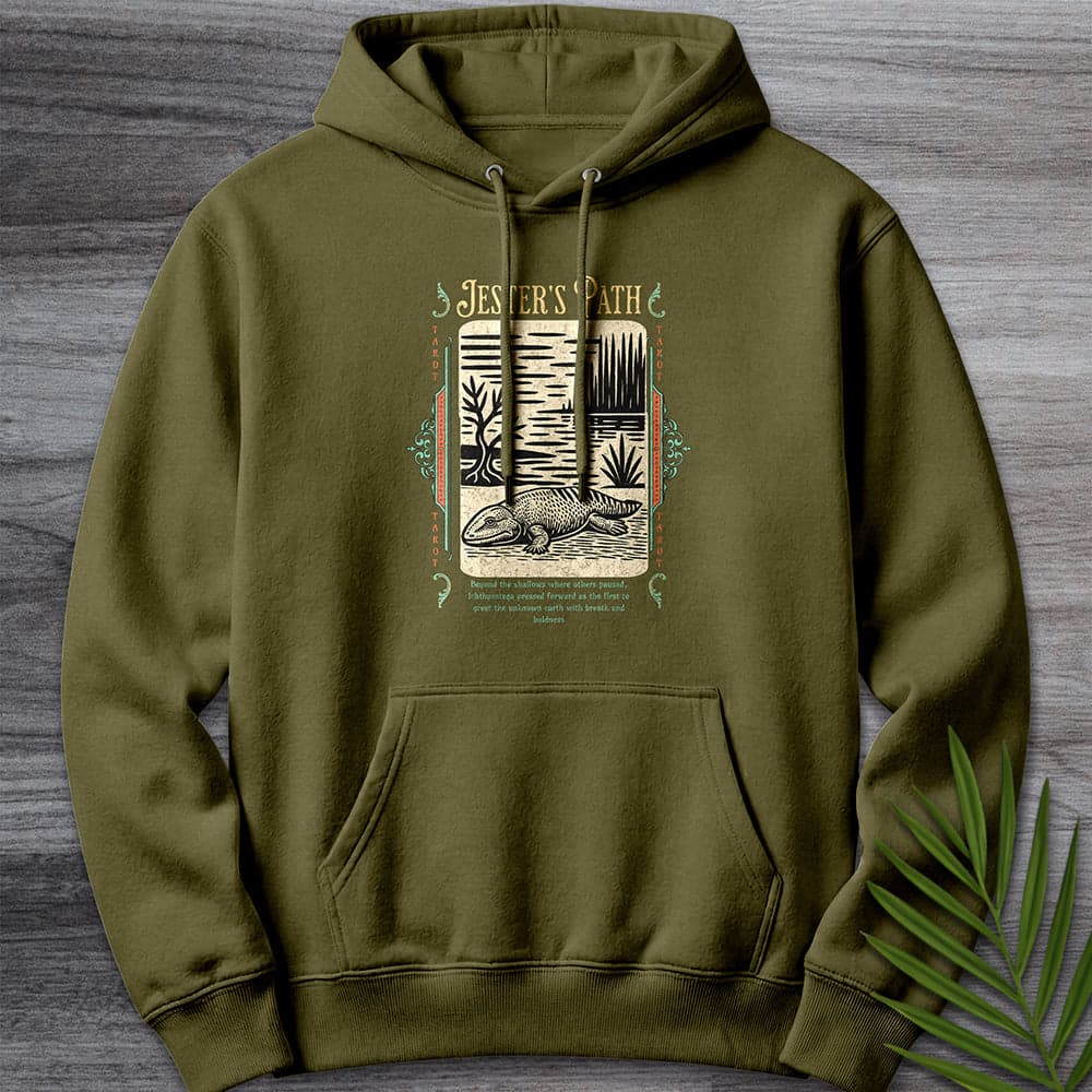 Hoodie M / Army Green Ichthyostega Jester's Path Premium Hoodie