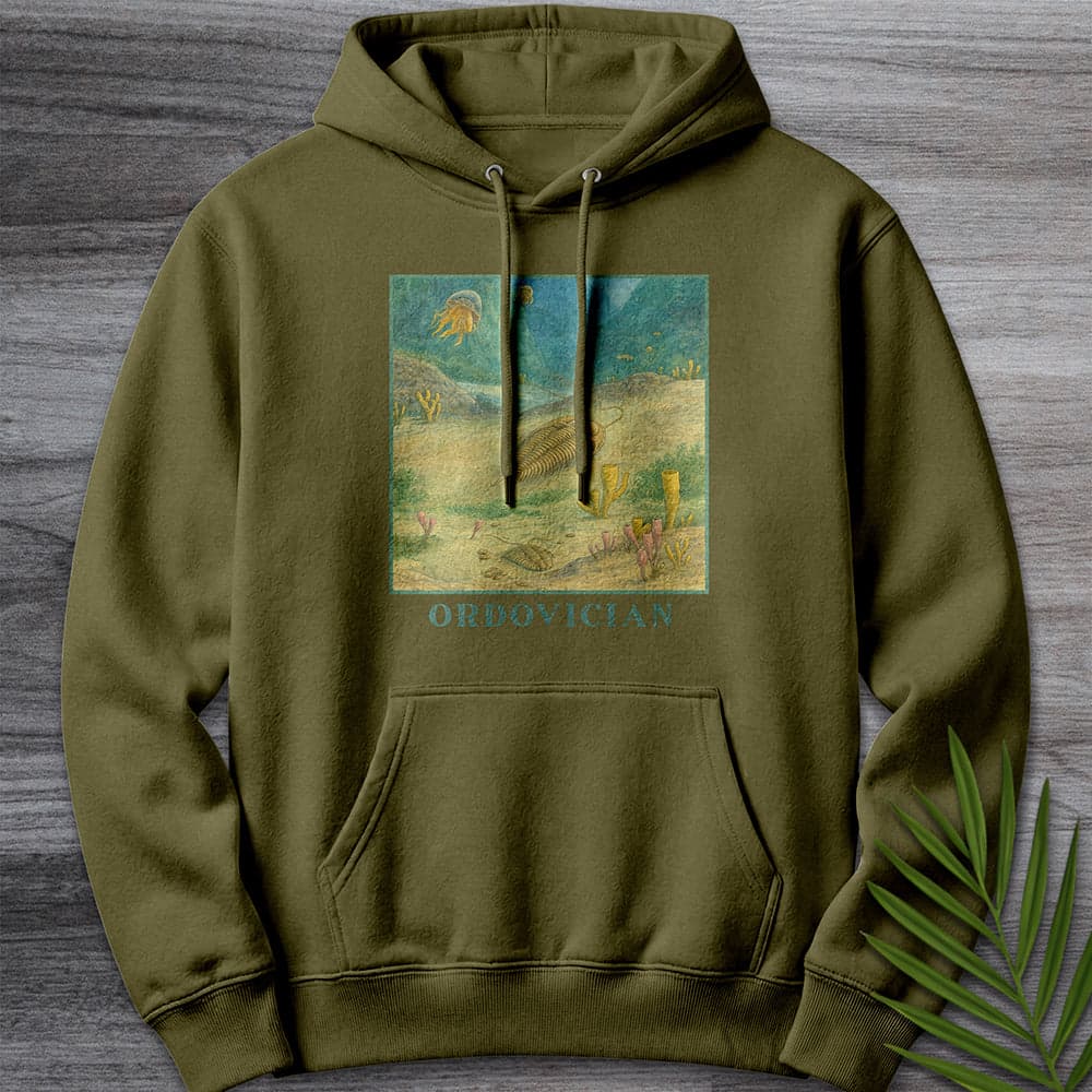 Hoodie M / Army Green Ordovician Seafloor Premium Hoodie