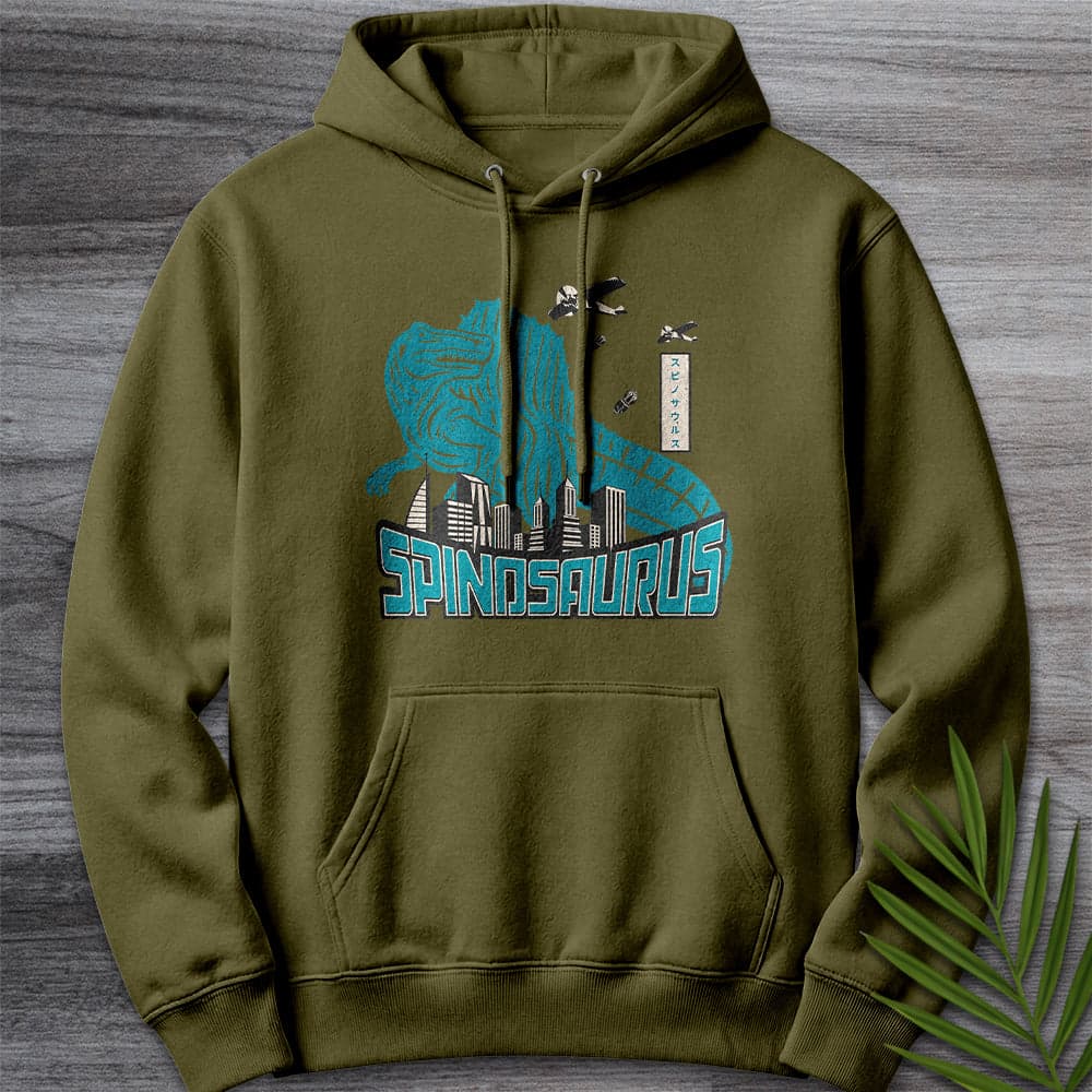 Hoodie M / Army Green Spino Attack – Vintage Japanese Premium Hoodie