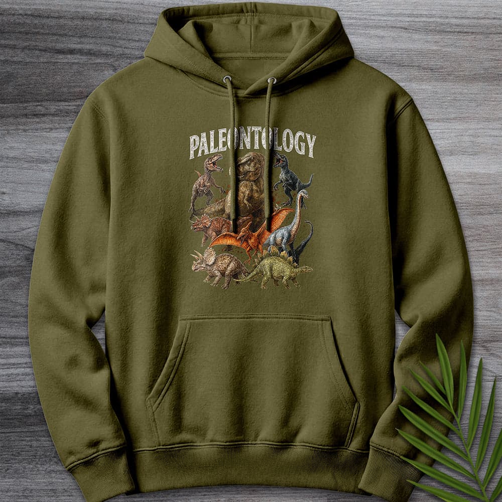 Hoodie M / Army Green Vintage 90's Paleontology Collection Premium Hoodie