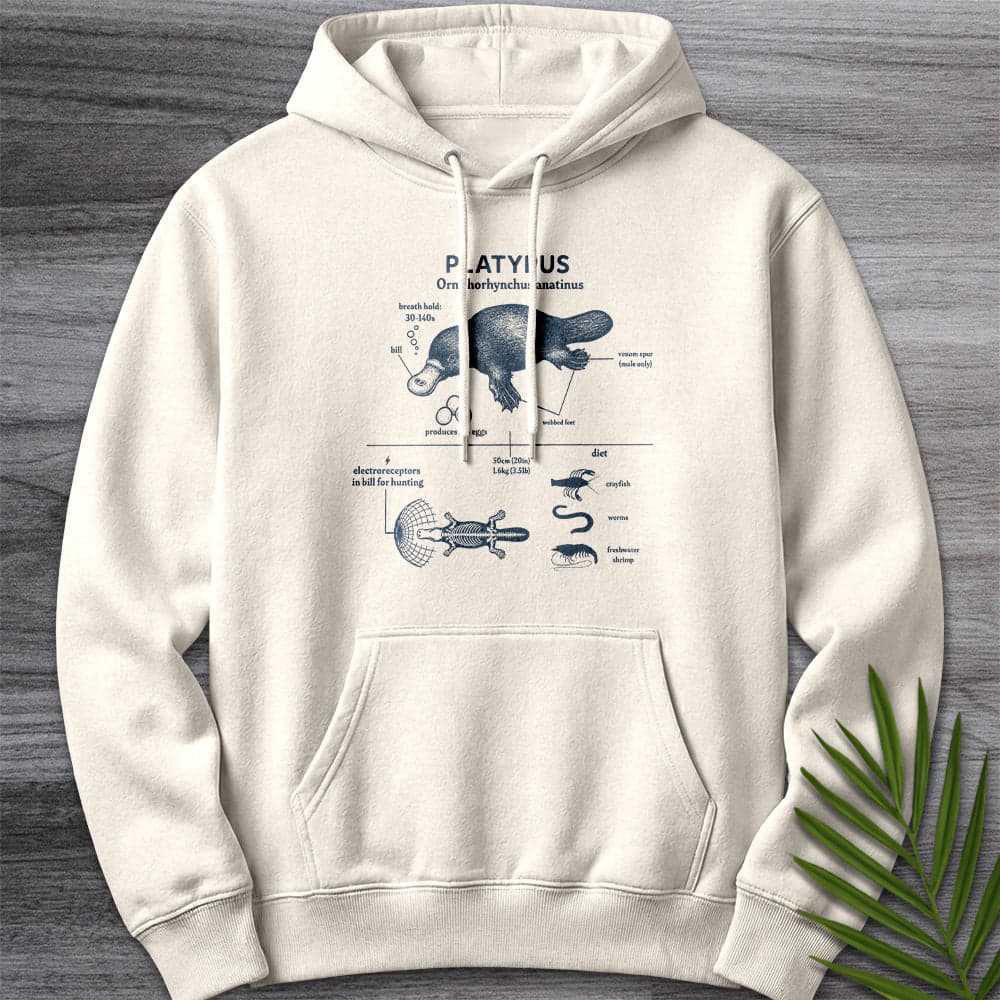 Hoodie S / Sandshell Ornithorhynchus Anatinus (Platypus) Premium Hoodie