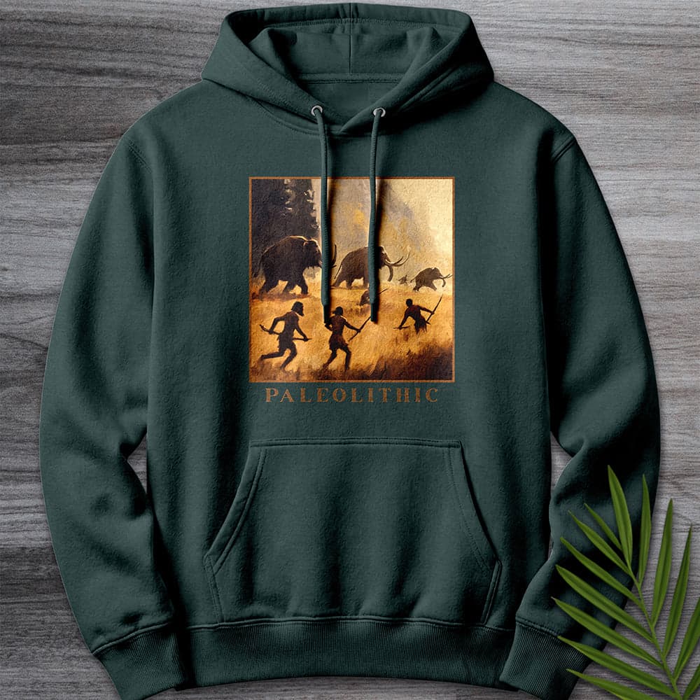 Hoodie S / Sports Green Paleolithic Mammoth Hunters Premium Hoodie