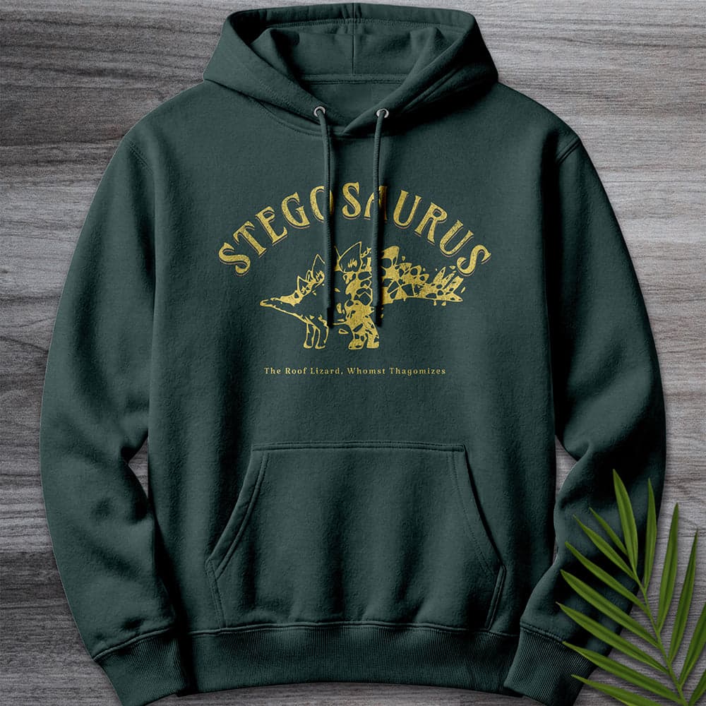 Hoodie S / Sports Green Stegosaurus Whomst Thagomizes Premium Hoodie