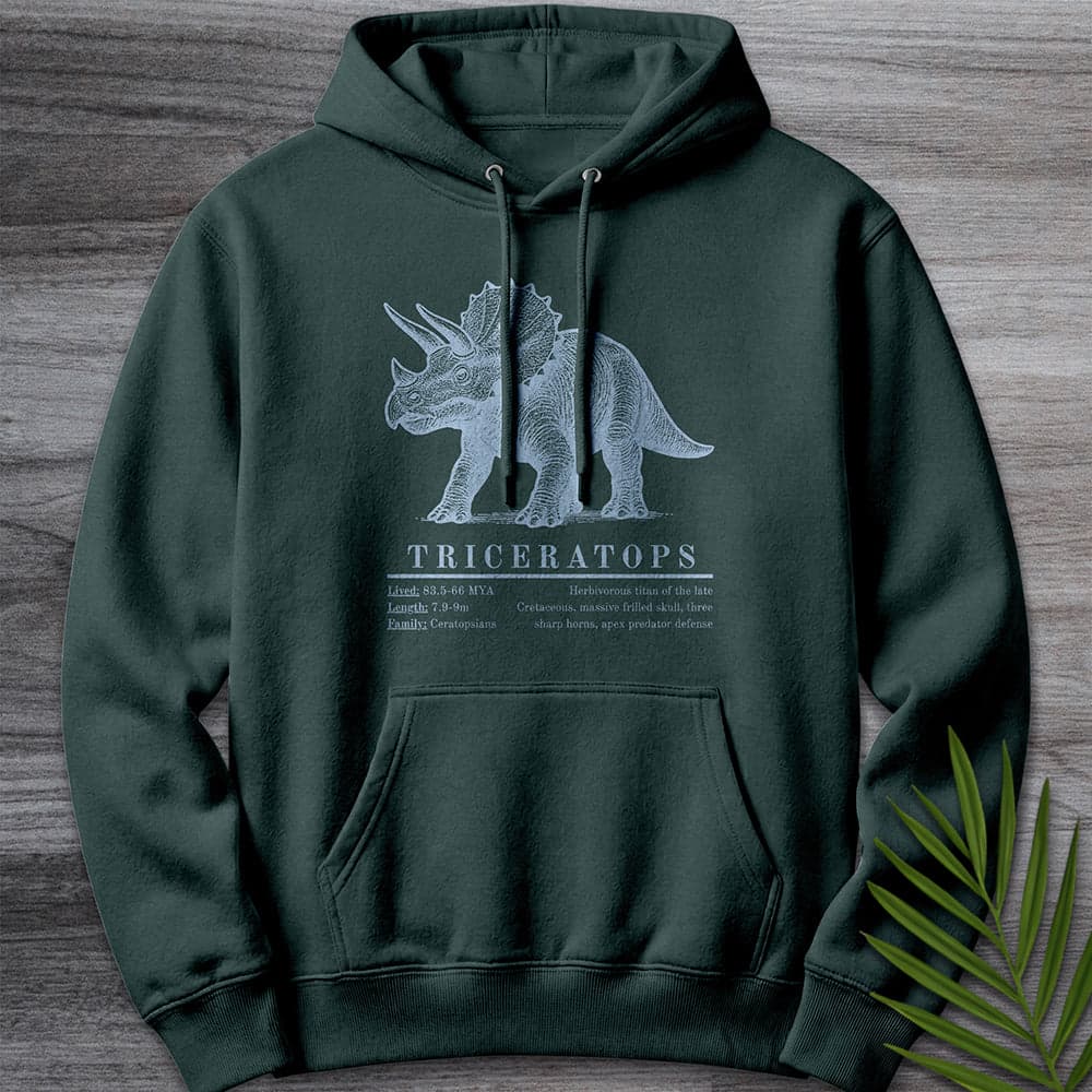 Hoodie S / Sports Green Triceratops Herbivorous Titan Premium Hoodie