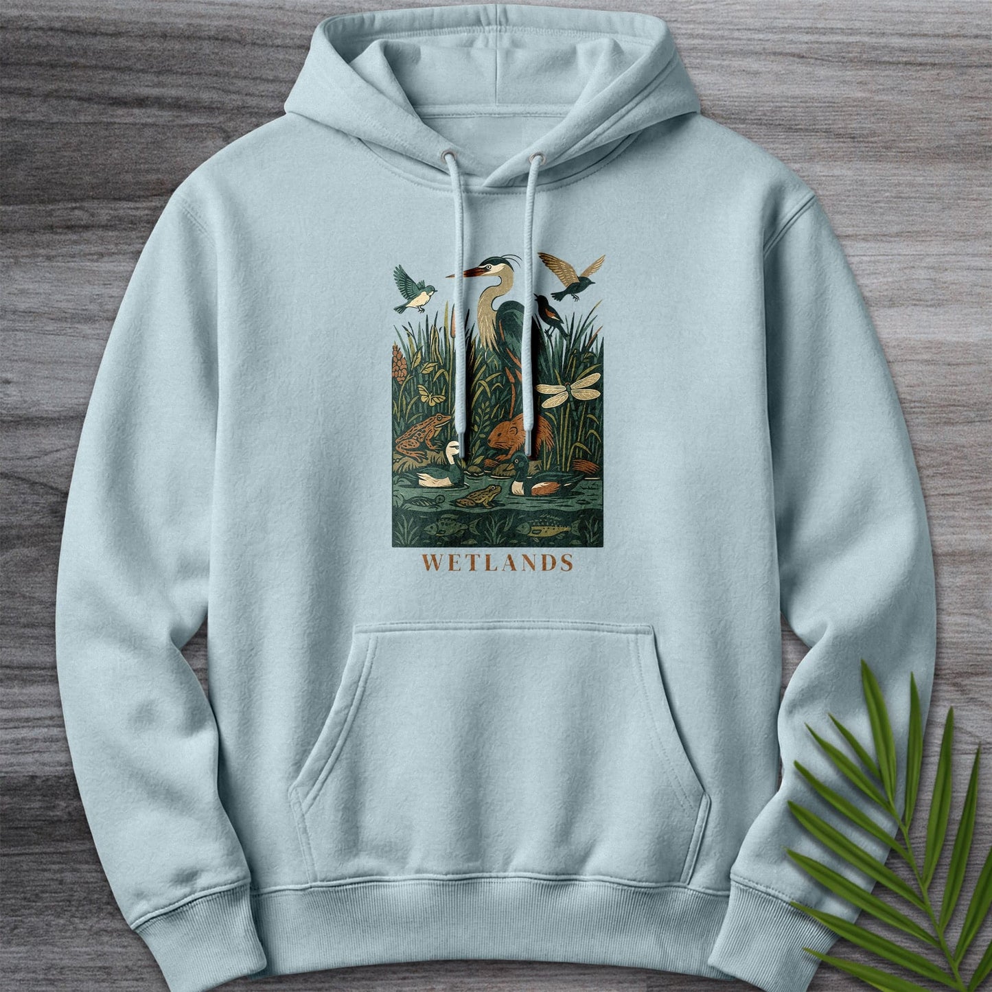 Hoodie XS / Blue Mist Freshwater Wetland Environment Premium Hoodie