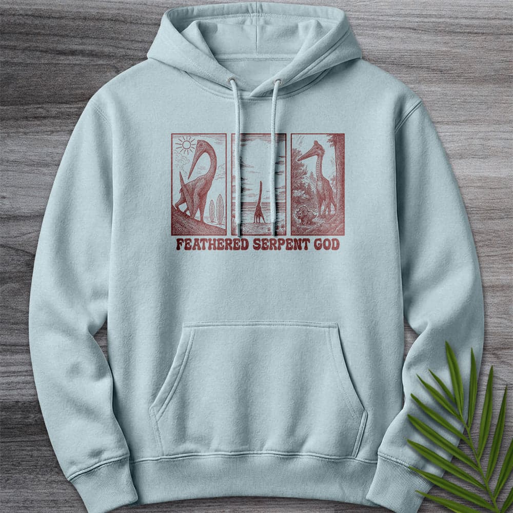 Hoodie XS / Blue Mist Quetzalcoatlus Feathered God Premium Hoodie