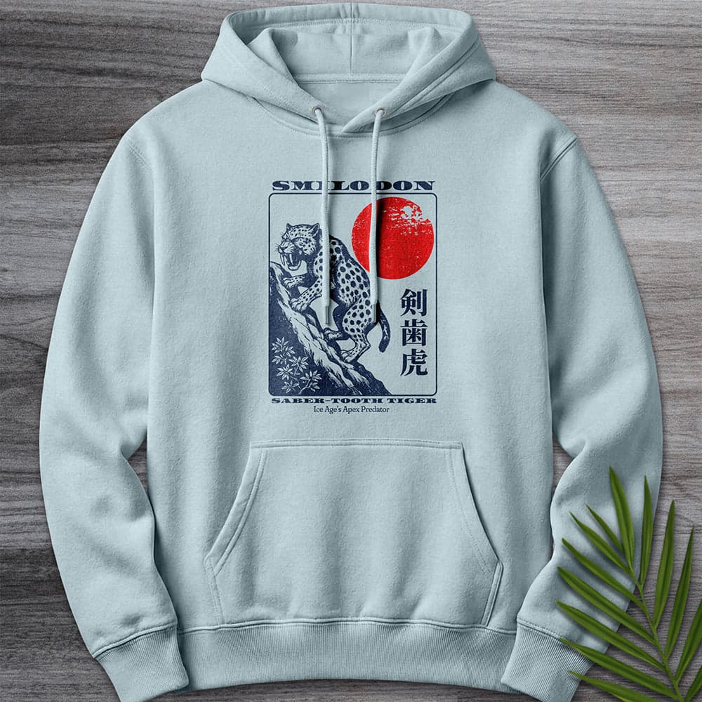 Hoodie XS / Blue Mist Vintage Saber-Tooth Tiger Premium Hoodie