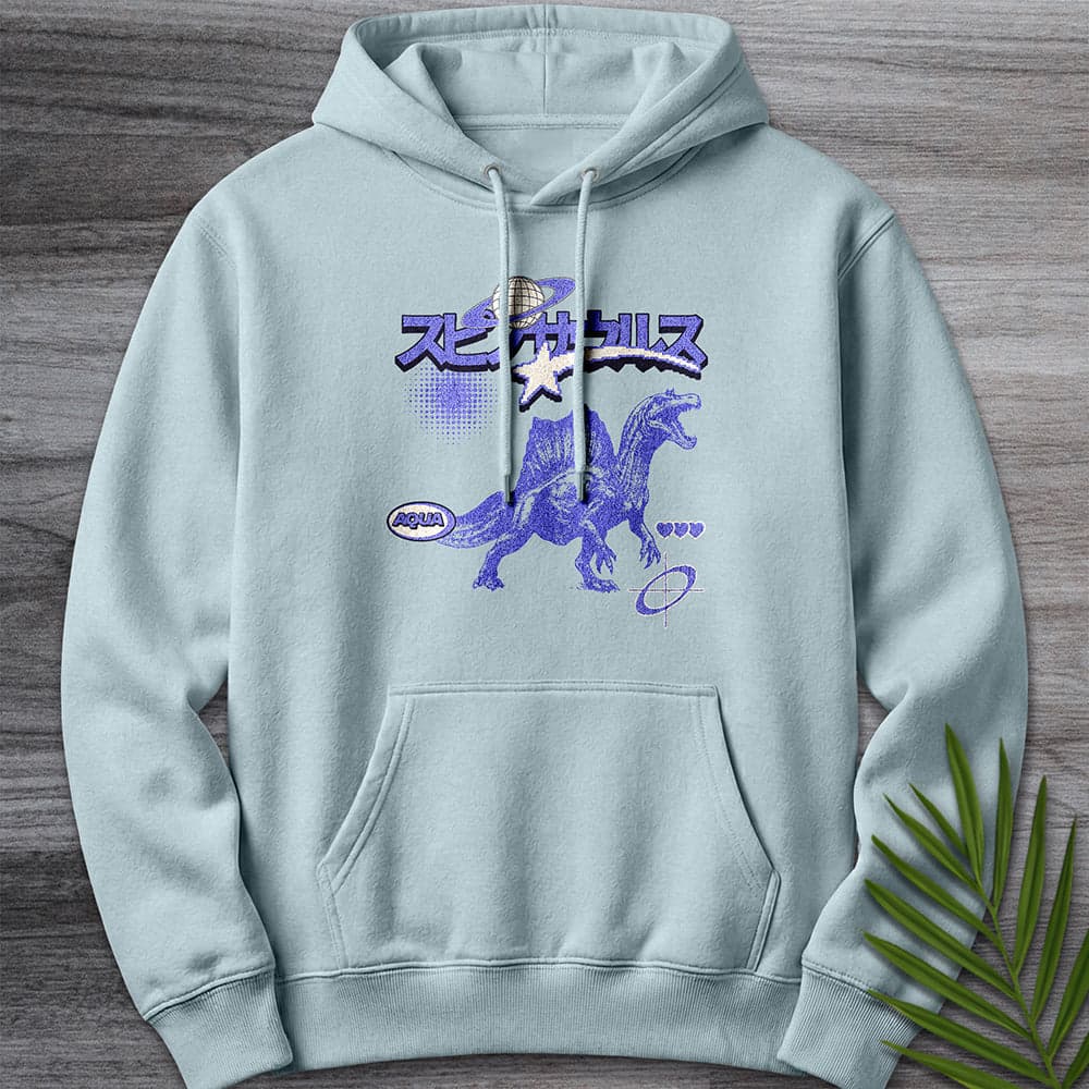 Hoodie XS / Blue Mist Vintage Y2K Japanese Spinosaurus Premium Hoodie