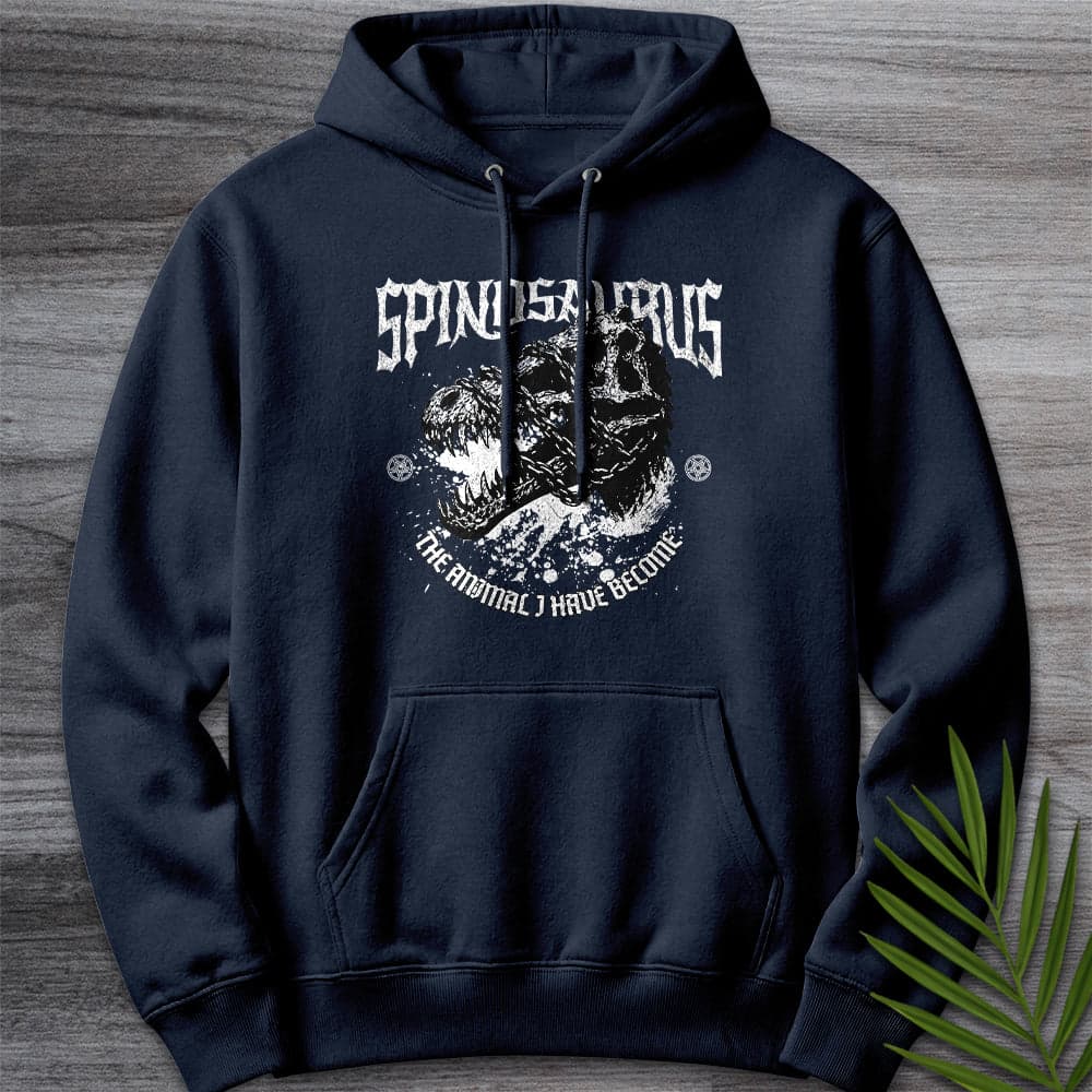 Hoodie XS / Navy Metal Spinosaurus & Chains Premium Hoodie