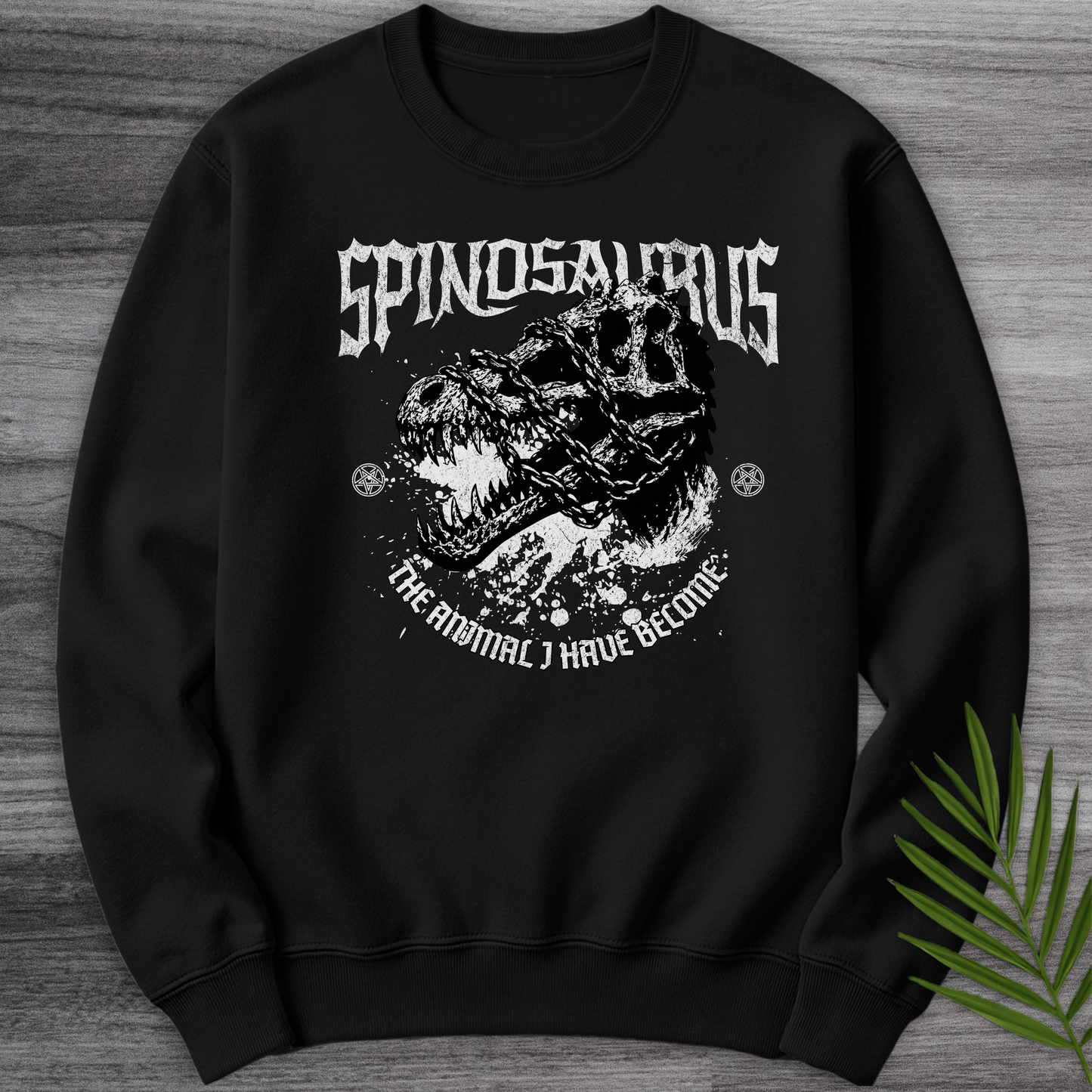 Sweatshirt Black / S Metal Spinosaurus & Chains Crewneck