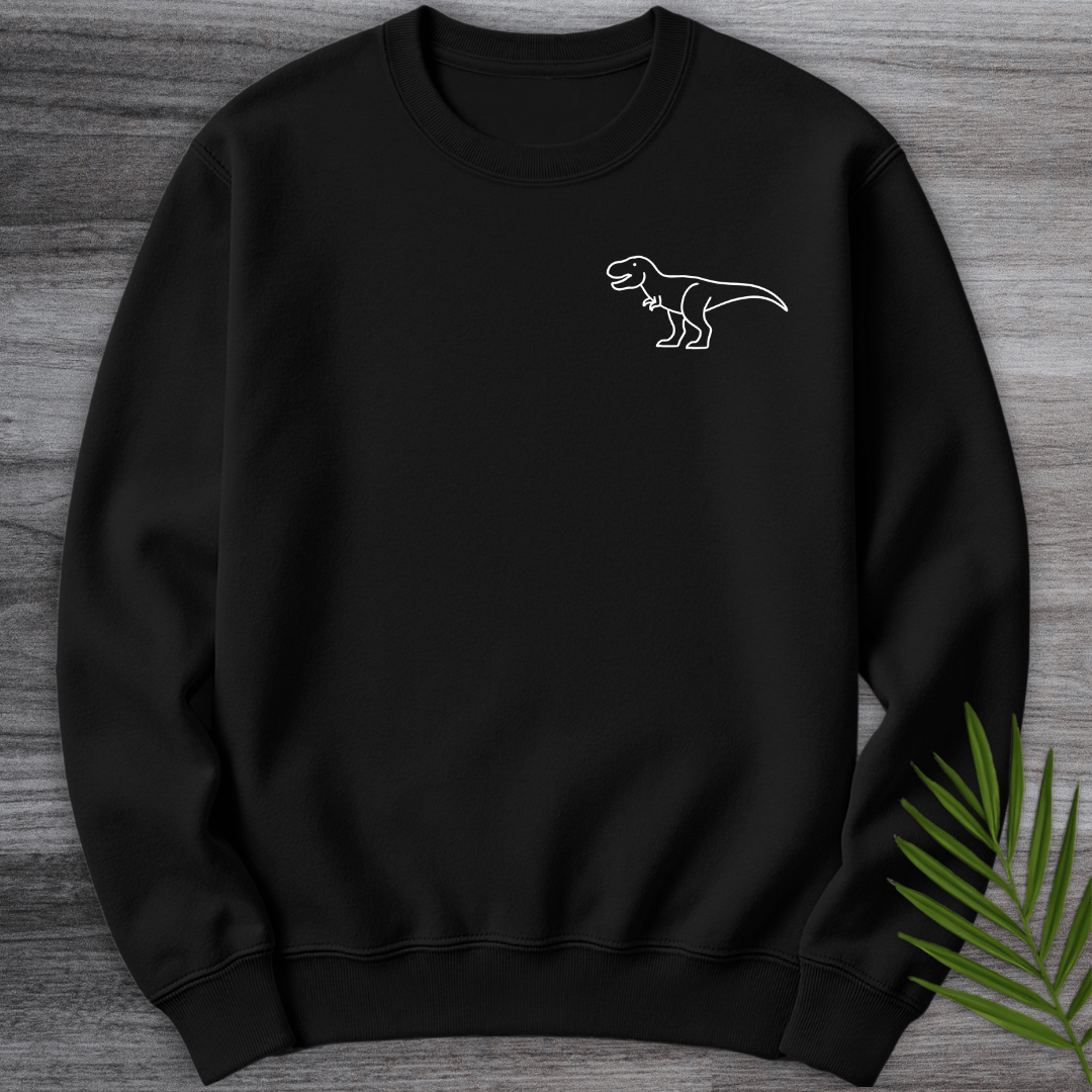 Sweatshirt Black / S Minimalist Tyrannosaurus Line-Art Crewneck