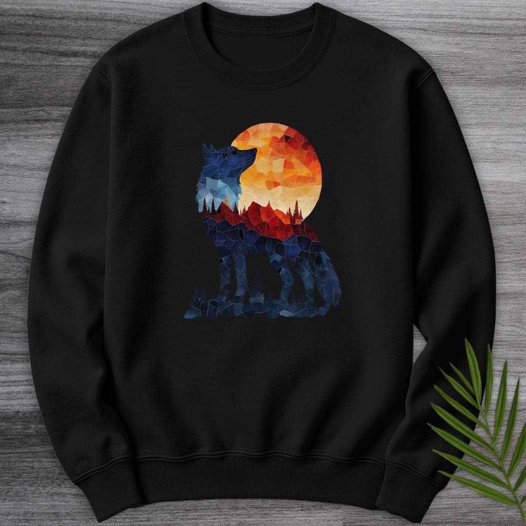 Sweatshirt Black / S Mosaic Silhouette Dire Wolf Crewneck
