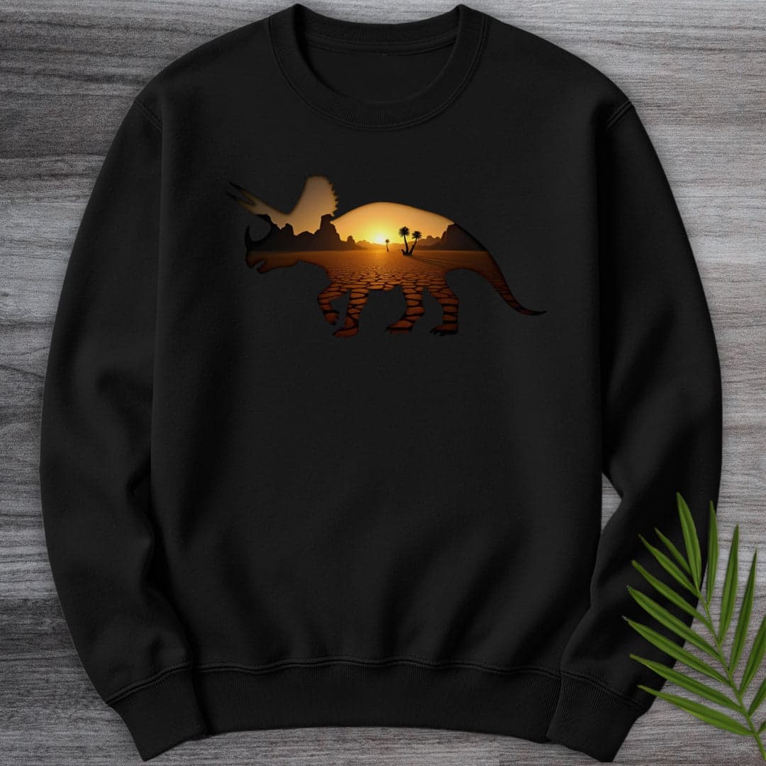 Sweatshirt Black / S Triceratops Environment Silhouette Crewneck