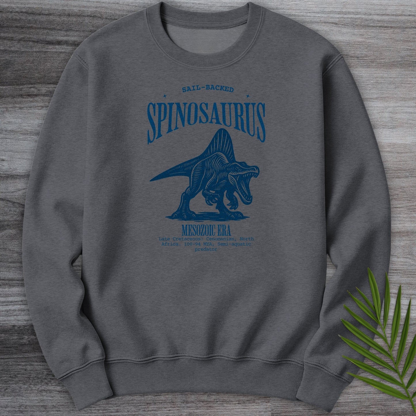 Sweatshirt Dark Heather / S Sailback Spinosaurus Classic Crewneck