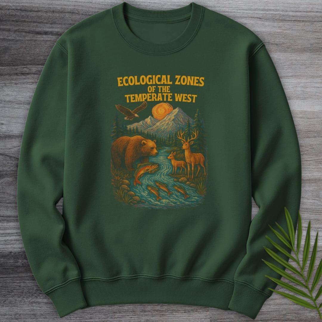 Sweatshirt Forest Green / S Ecological Zones of The West Crewneck