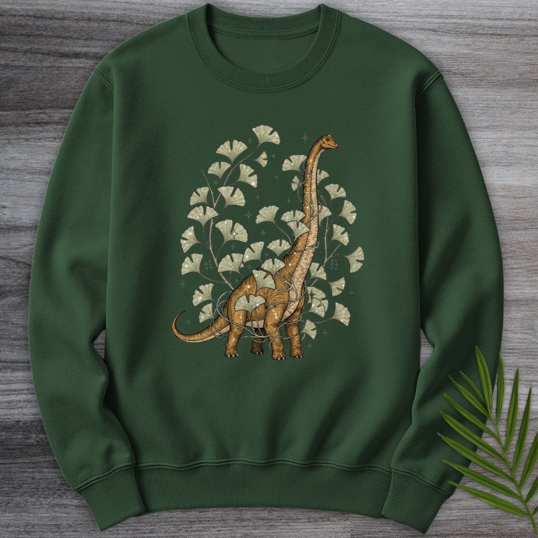 Sweatshirt Forest Green / S Ginko Wrapped Brachiosaurus Crewneck