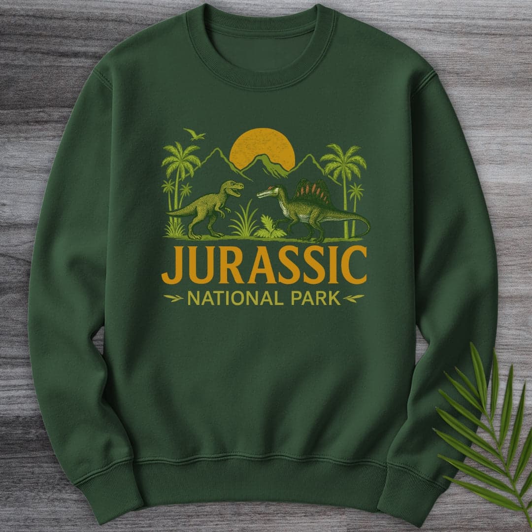 Sweatshirt Forest Green / S Jurassic National Park Crewneck