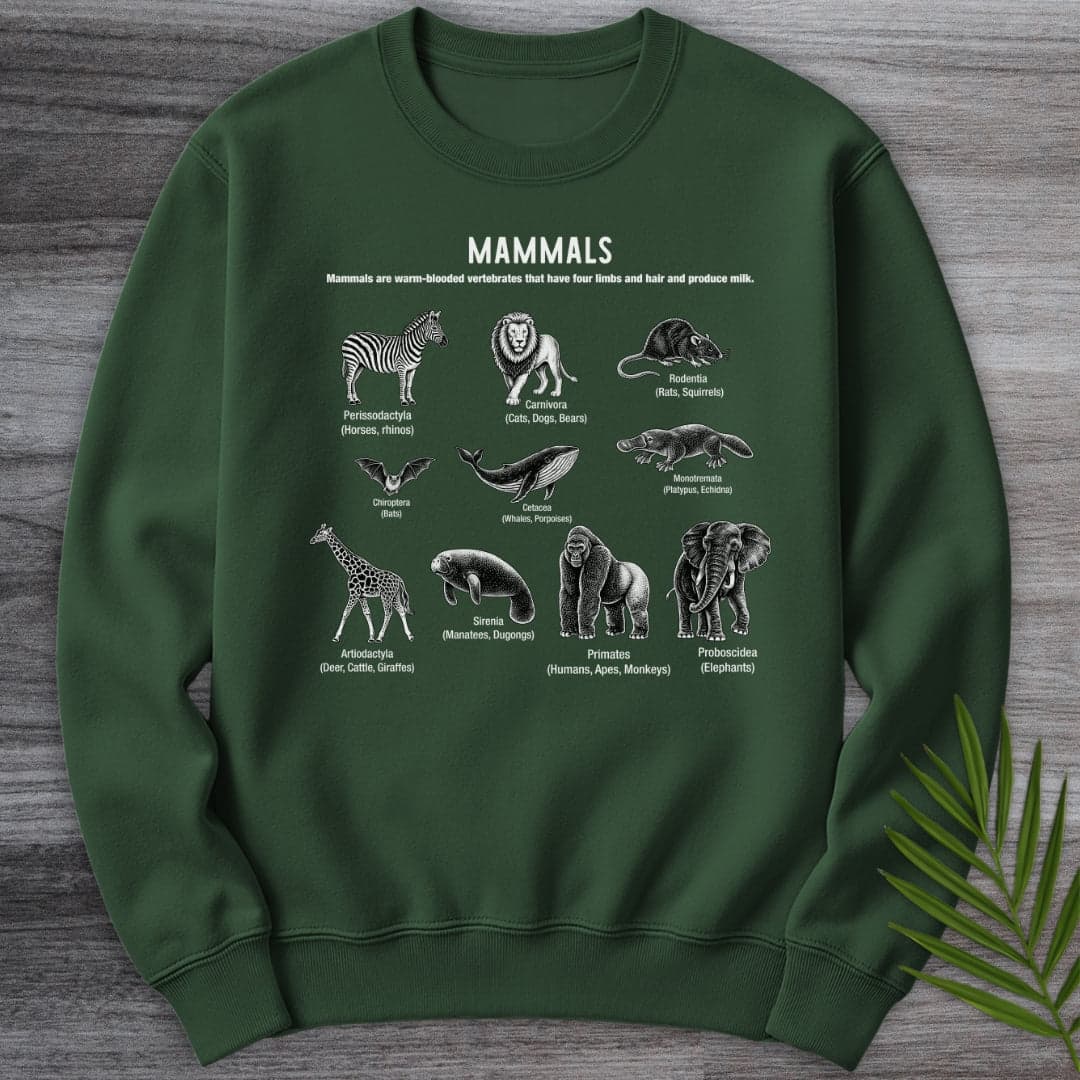 Sweatshirt Forest Green / S Mammals Education Crewneck