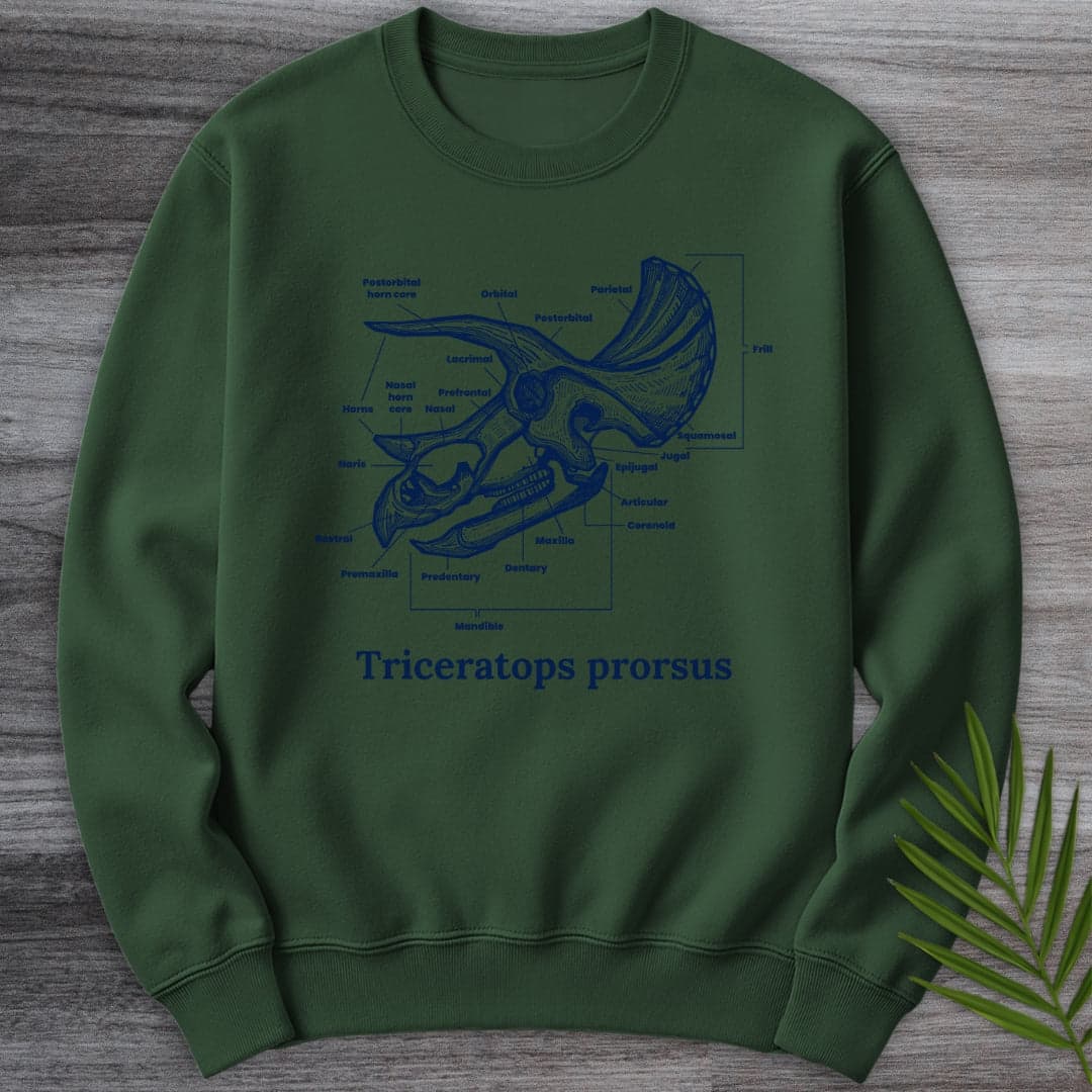 Sweatshirt Forest Green / S The Head of Triceratops Crewneck