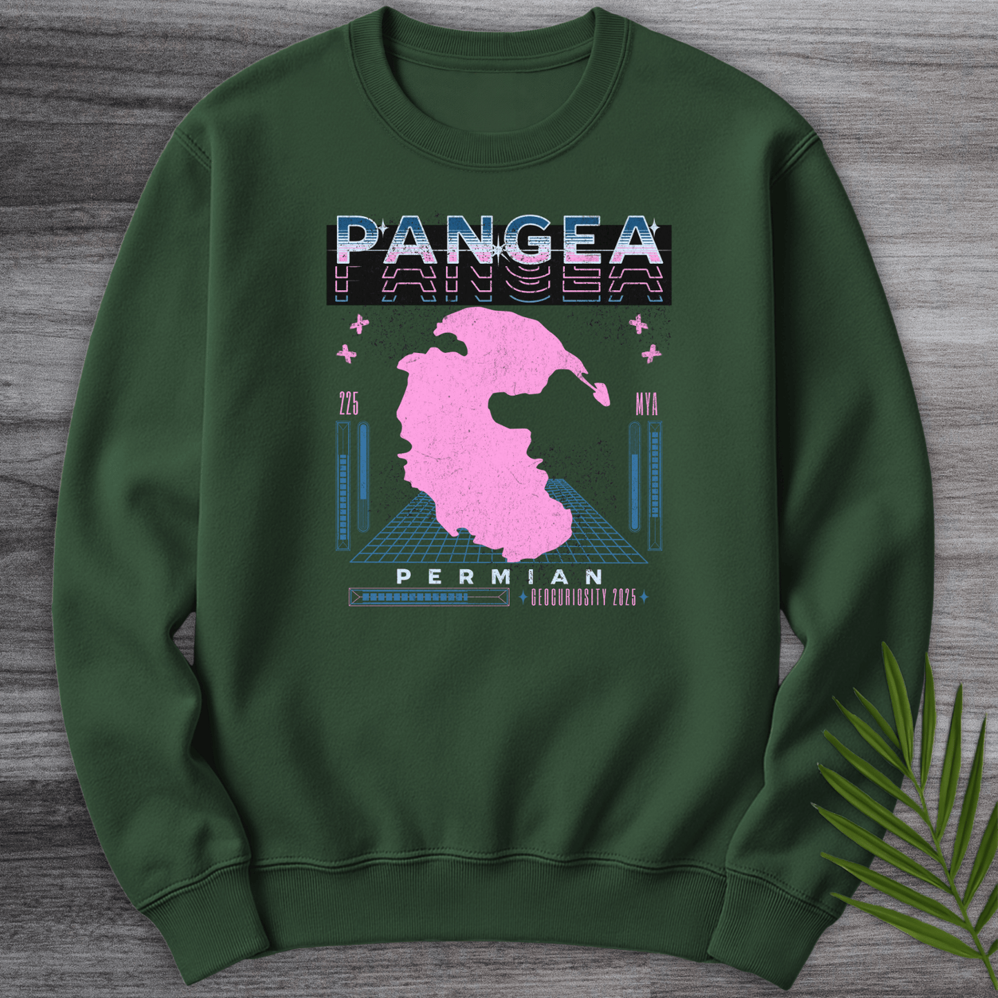 Sweatshirt Forest Green / S Vintage Cyber Pangea Streetwear Crewneck