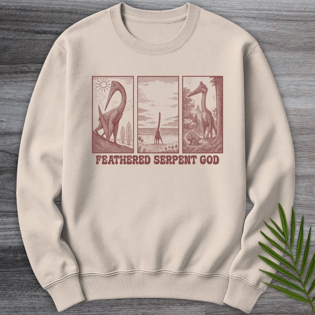 Sweatshirt Sand / S Quetzalcoatlus Feathered God Crewneck