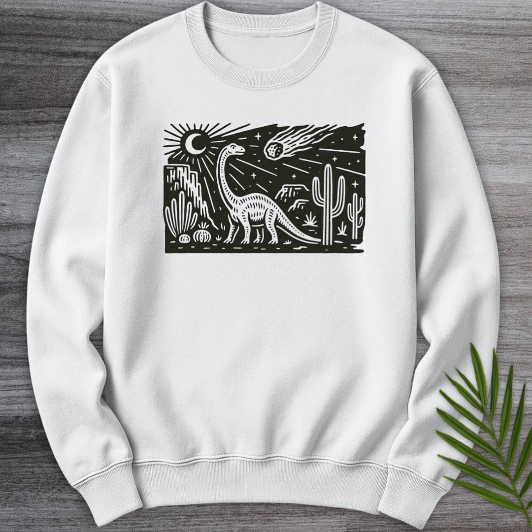 Sweatshirt White / S Meteor Dino Sunset Crewneck