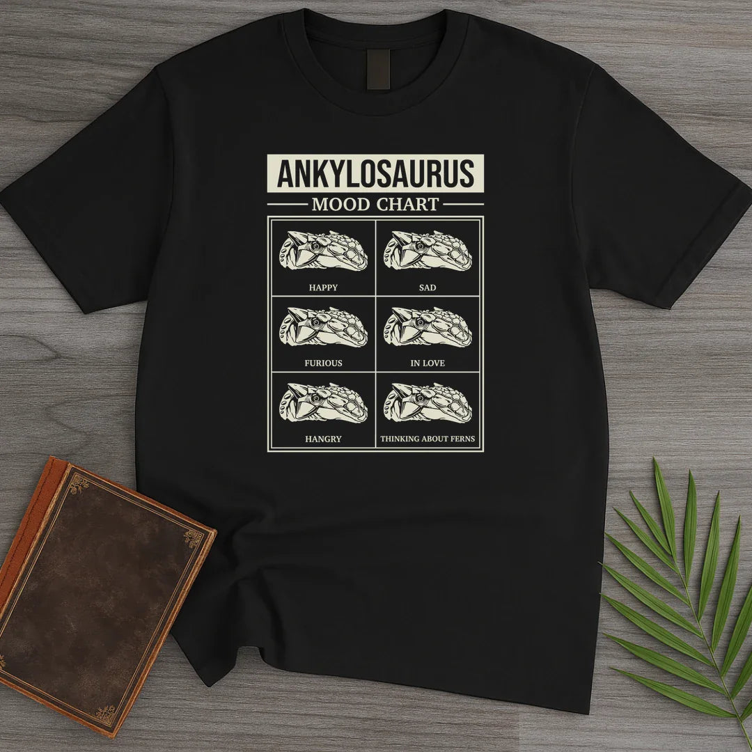 T-Shirt Black / M Ankylosaurus Mood Chart T-Shirt