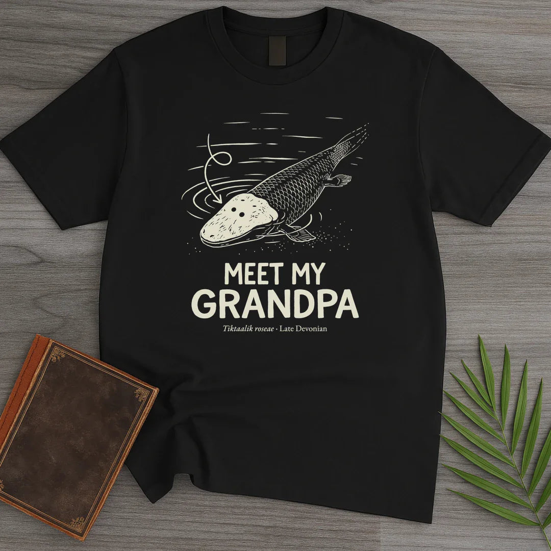 T-Shirt Black / M Grandpa Tiktaalik T-Shirt
