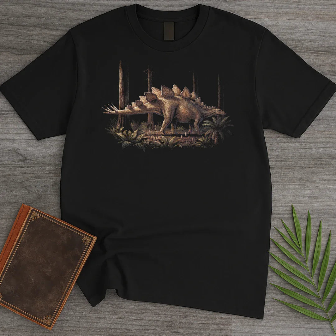 T-Shirt Black / M Show-Off Stegosaurus T-Shirt