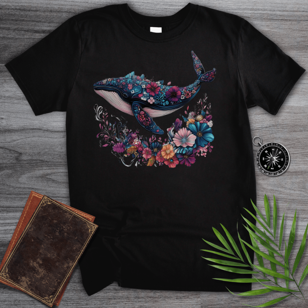 T-Shirt Black / S Blossom Marine Whale T-Shirt