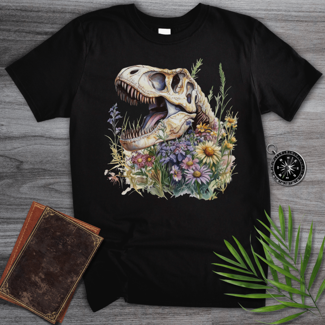 T-Shirt Black / S Blossoming T-Rex Fossil T-Shirt