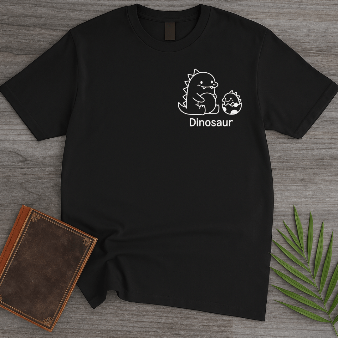 T-Shirt Black / S Cute Dinosaur Egg T-shirt