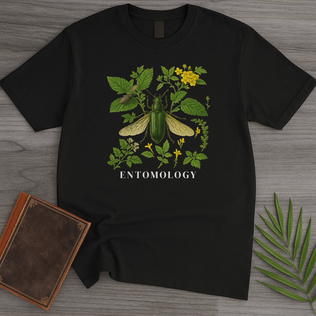 T-Shirt Black / S Entomology: Green Beetle T-Shirt