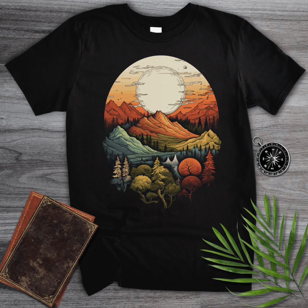 T-Shirt Black / S Nature's Seasons Graphic T-Shirt