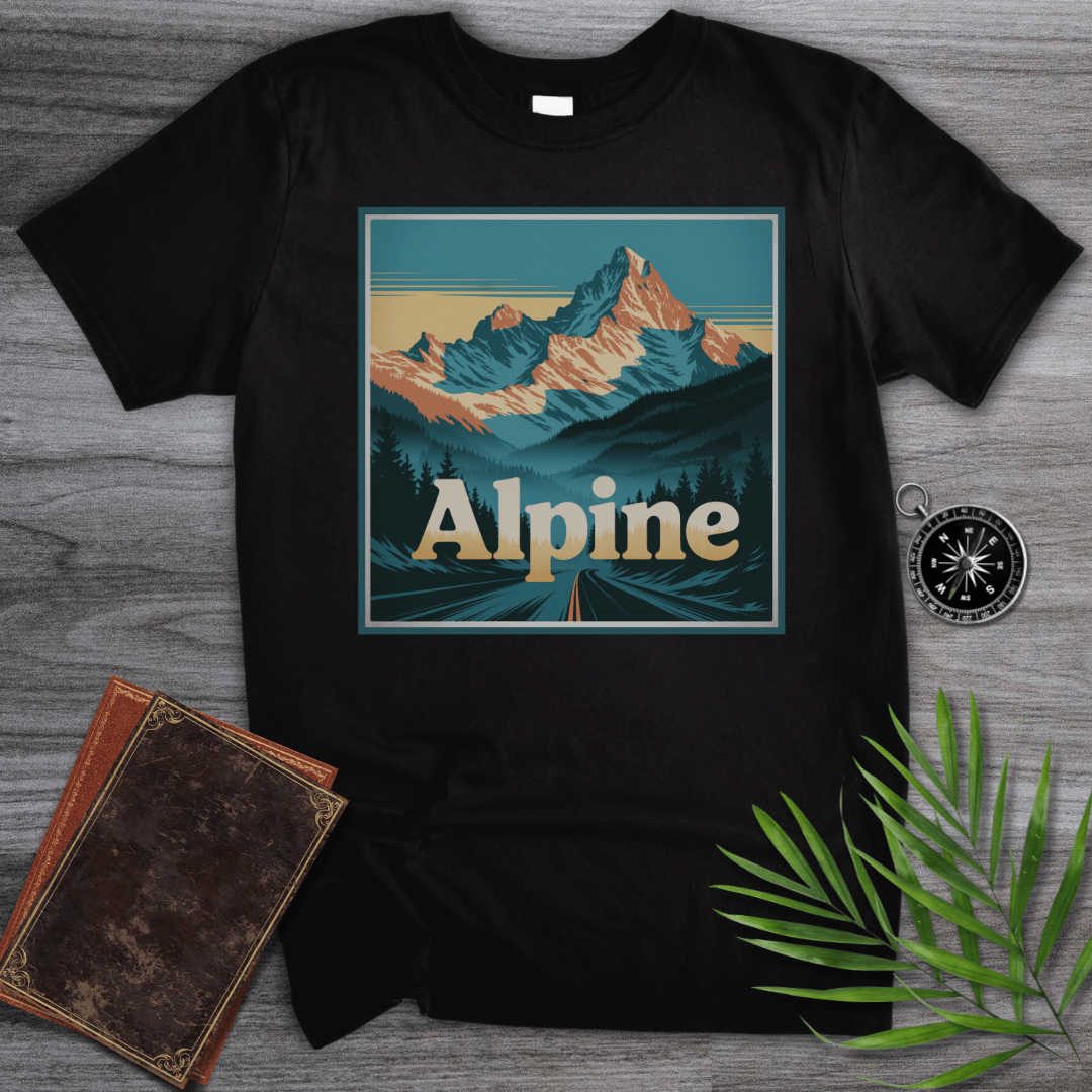 T-Shirt Black / S Nostalgic Alpine Mountains T-Shirt