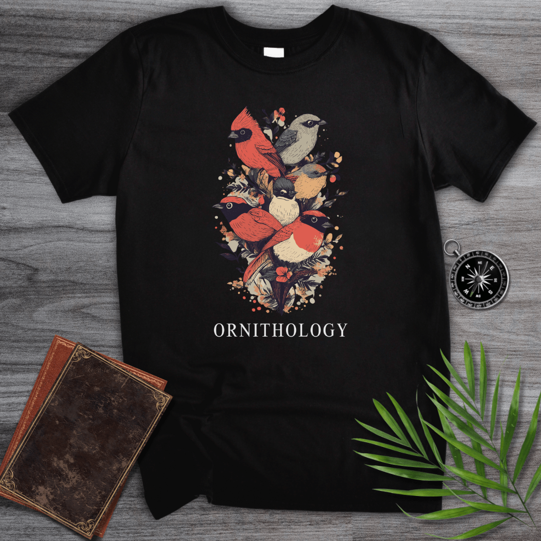 T-Shirt Black / S Ornithology, Study of Birds T-Shirt