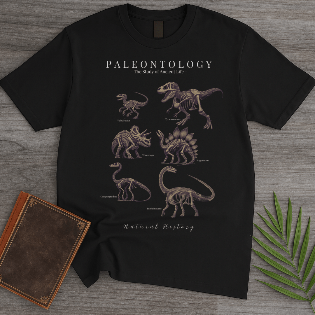 T-Shirt Black / S Paleontology Fossil Education T-Shirt